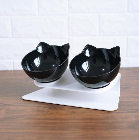 Inclined Transparent Cat Bowl