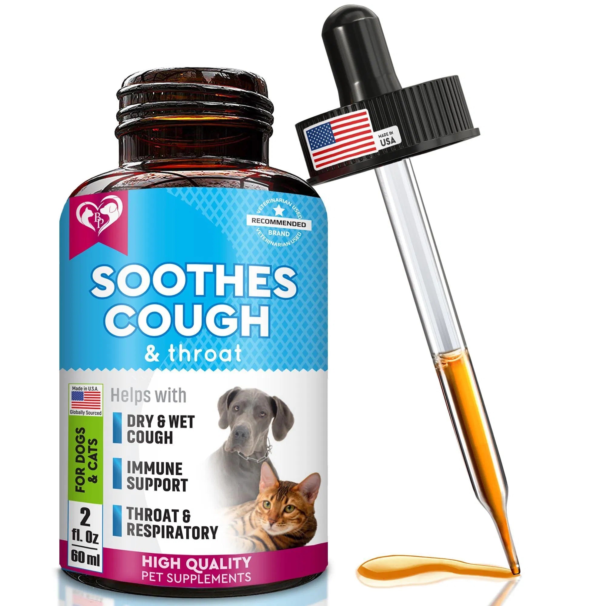 Kennel Cough Treatment Natural Infection Medicine For Dogs And Cats Respiratory Colds Cough Relief Collapsed Trachea And Cat Asthma Support