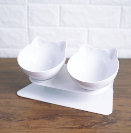 Inclined Transparent Cat Bowl