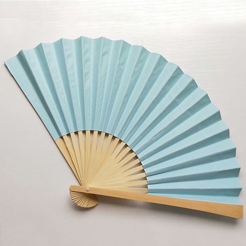 Double - Sided Plain Paper Fans Can Be Customized Color
