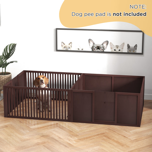 Whelping Box for Dogs Built for Mother’s Comfort, Dog Whelping Pen with Removable Doors, Puppy Playpen for Indoors, Newborn Puppy Supplies & Essentials, 81