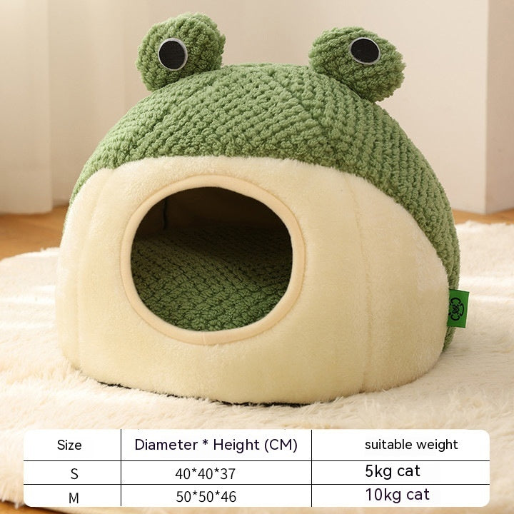 Frog Plush Nest Bed