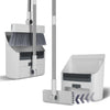 1Set Broom And Dustpan Combo Set With Squeegee Stainless Steel Handle 4 In 1 Upright Standing Broom And Dust Pan For Indoor Outdoor Garage Kitchen Room Office Sweeping