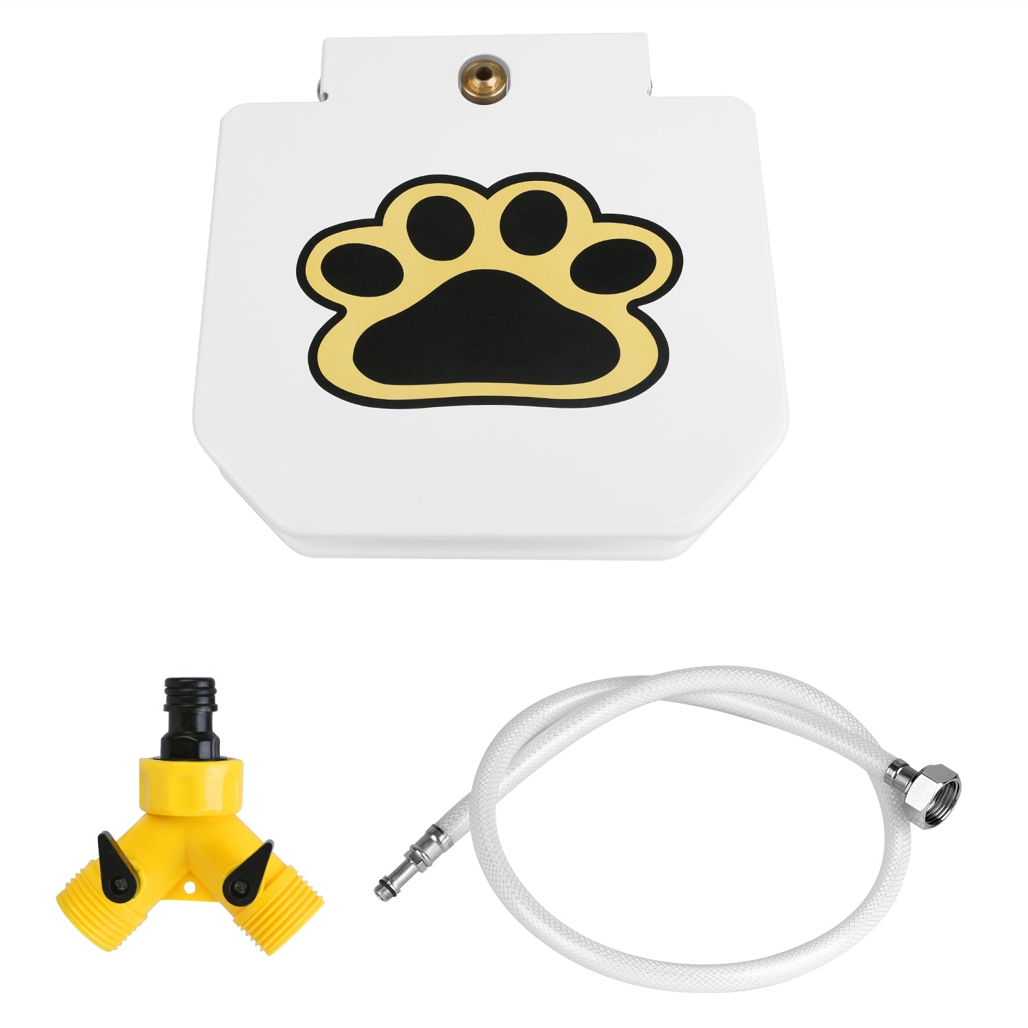 1Pc Dog Water Fountain Outdoor Dog Pet Water Dispenser Step-on Activated Sprinkler With Interactive Paw Pedal Valve For Drinking Water