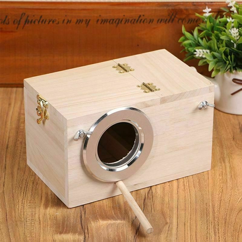 Natural Wooden Birdhouse Handmade Outdoor Nesting Box