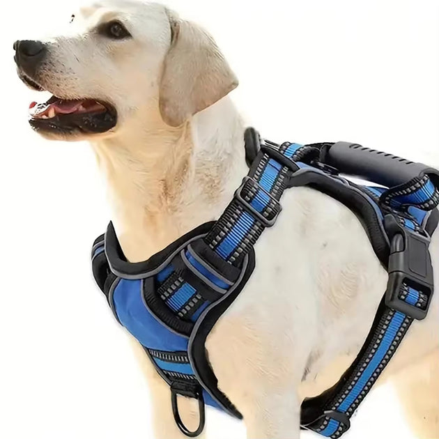 Tactical Service Dog Harness Strap Set, Car Seat Belt, Collapsible Bowl, Biodegradable Trash Bag Set For Dogs