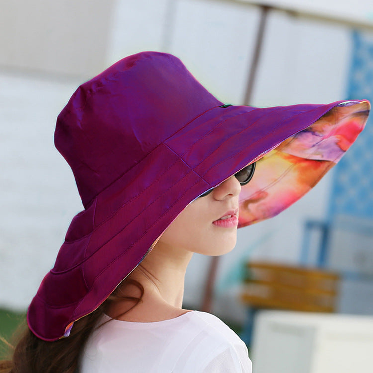 Sun Hat, Large Brim, Sun Protection, UV Protection, Double-sided Beach Hat, Travel Sun Hat