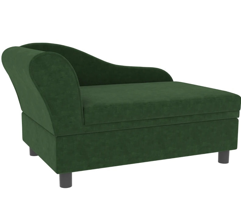 Pet Sofa Bed Couch With Storage,with Soft Cushion , Green