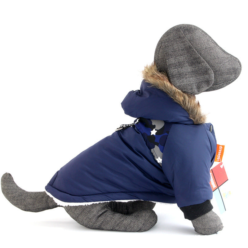 Warm Coat with Traction Rope