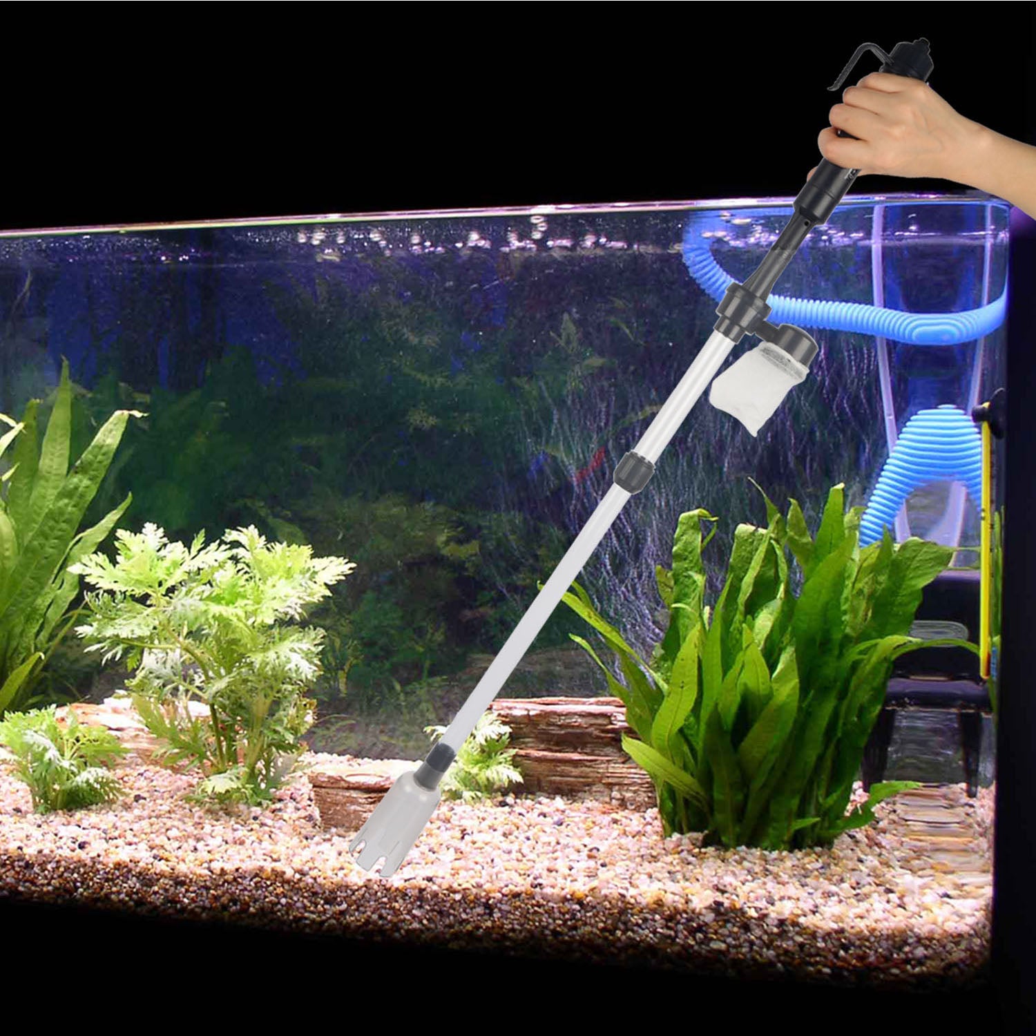 Battery-Operated Aquarium Vacuum Gravel Cleaner For Fish Tank