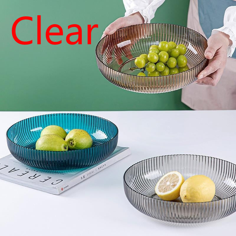 Three-color Simple Fruit PET Material Fruit Plate Snack Dish