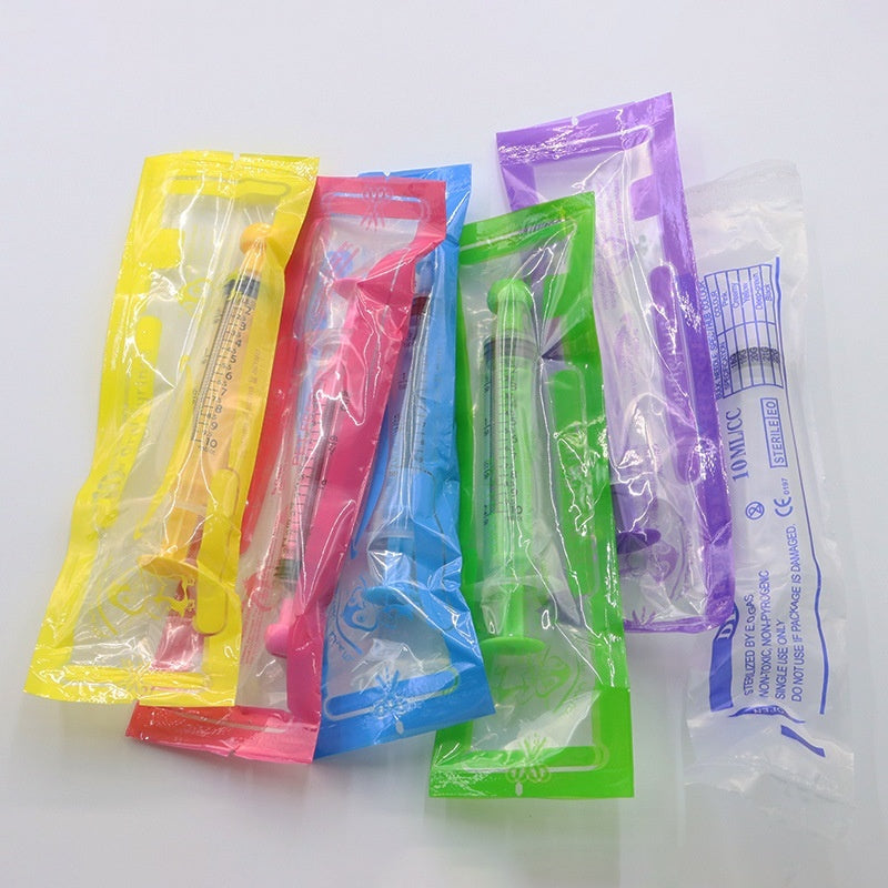 Pet Colorful Plastic Syringe Feeder Plastic Syringe