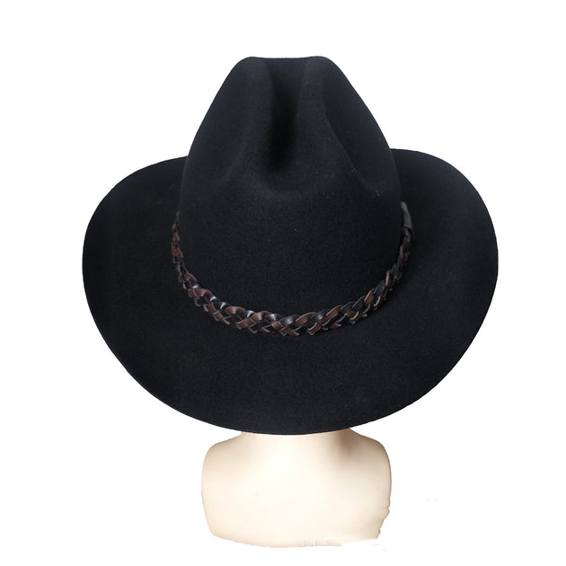 Wool Western Cowboy Hat Belt Top Hat Jazz Felt Cap