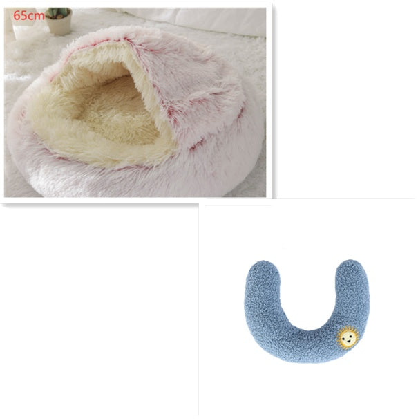 Round Plush Winter Bed