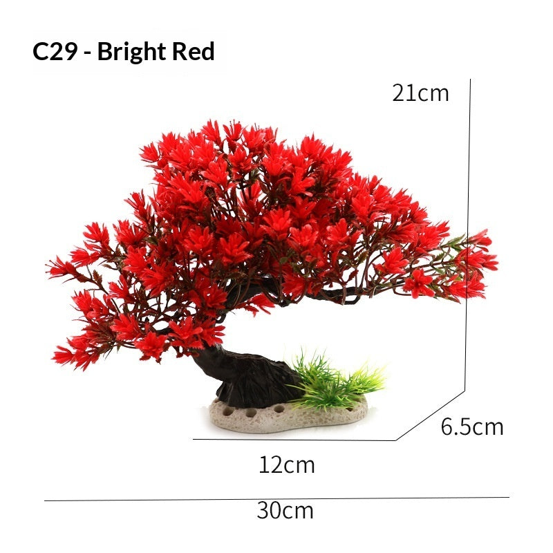 Artificial Plastic Tree-shaped Aquarium Plants Simulated Welcoming Pine