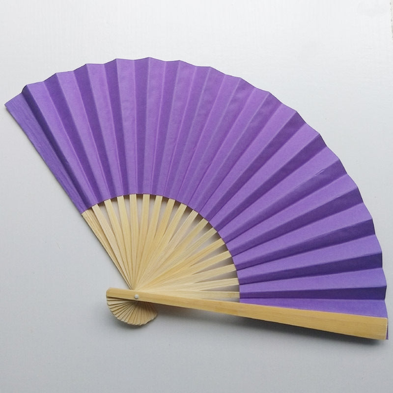Double - Sided Plain Paper Fans Can Be Customized Color