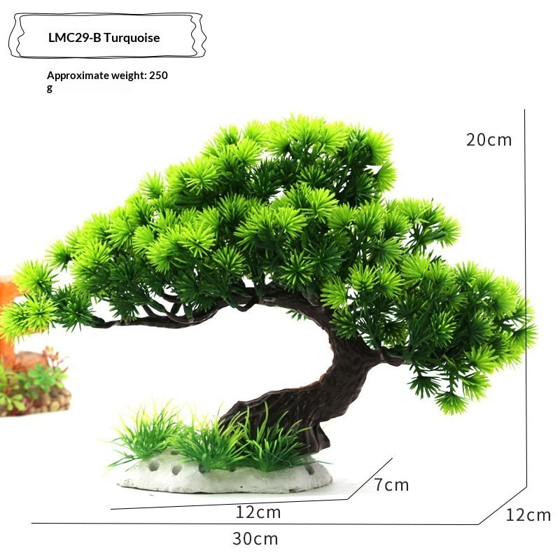 Artificial Plastic Tree-shaped Aquarium Plants Simulated Welcoming Pine