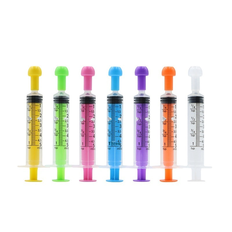 Pet Colorful Plastic Syringe Feeder Plastic Syringe