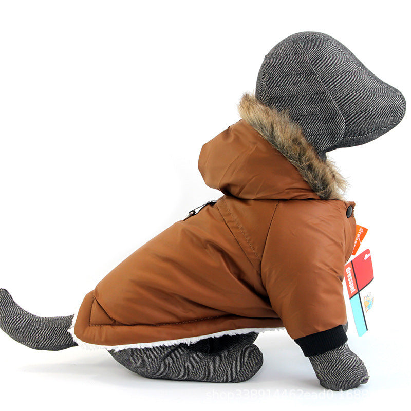 Warm Coat with Traction Rope