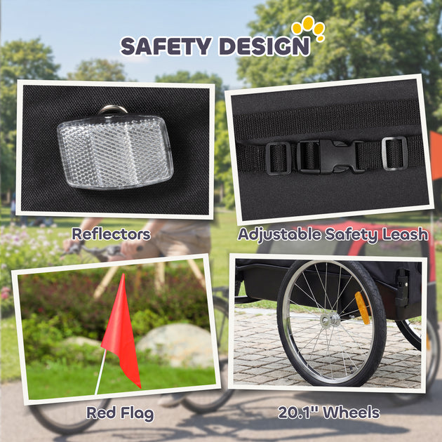Dog Bike Trailer, Pet Cart Bicycle Carrier with 20