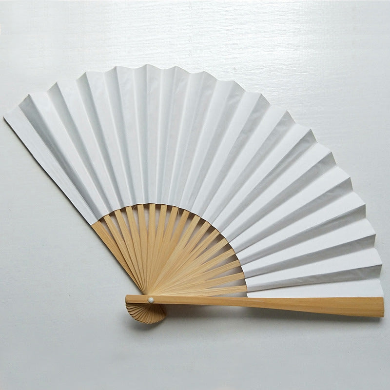 Double - Sided Plain Paper Fans Can Be Customized Color