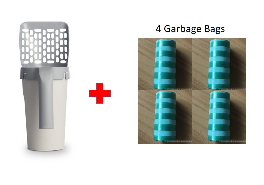 Litter Shovel Set with Integrated Storage Box Organizer