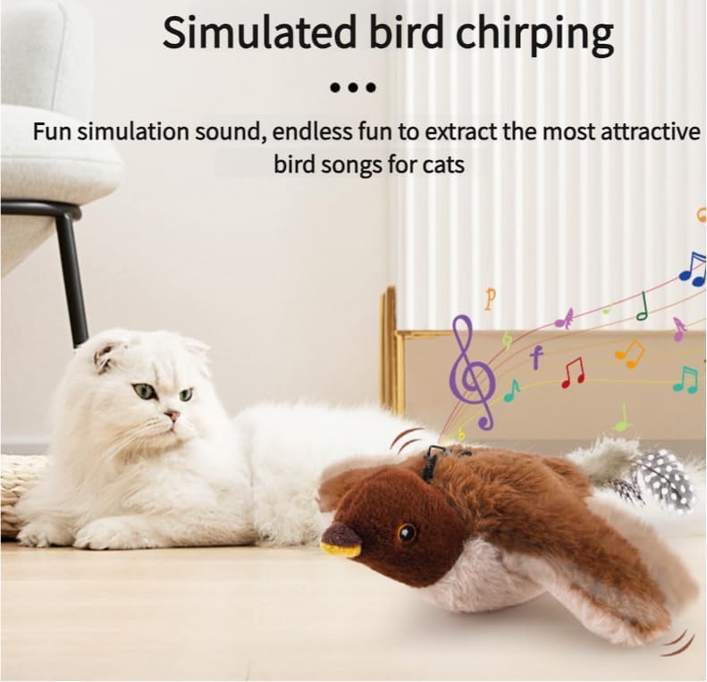 Interactive Flapping Bird Cat Toy