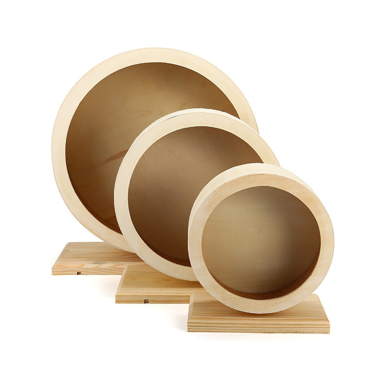 Wooden Hamster Running Wheel