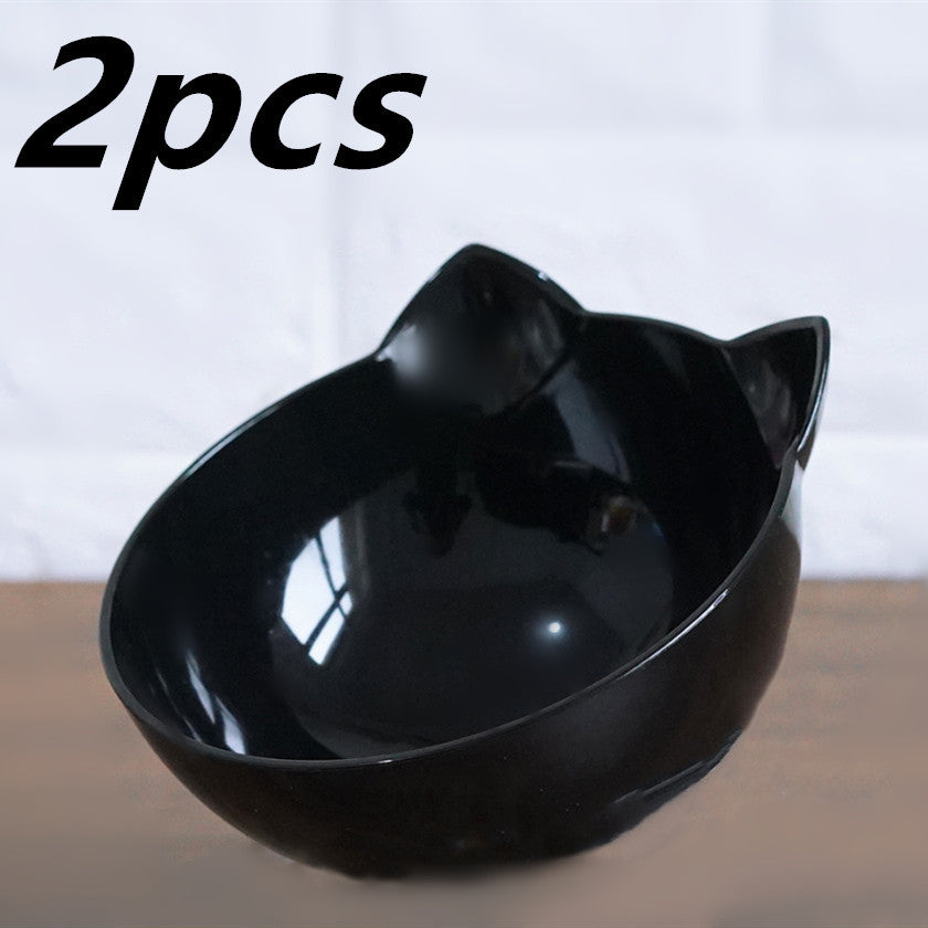 Inclined Transparent Cat Bowl