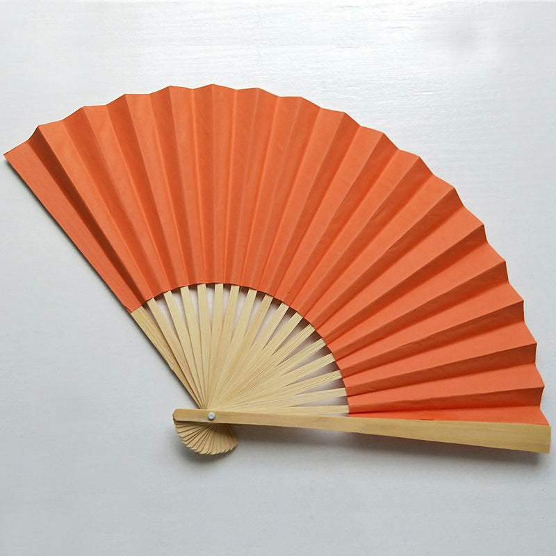 Double - Sided Plain Paper Fans Can Be Customized Color