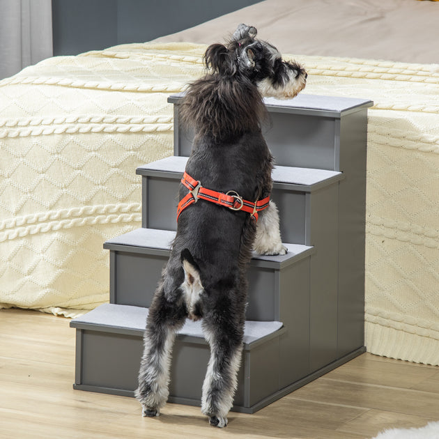 Pet Stairs, Small Dog Steps for Couch Bed with Cushioned Removable Covering, 15.75