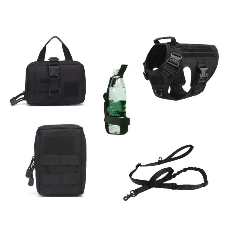 Wild Paws™ Strike-Team Tactical Harness & Bungee Leash Set