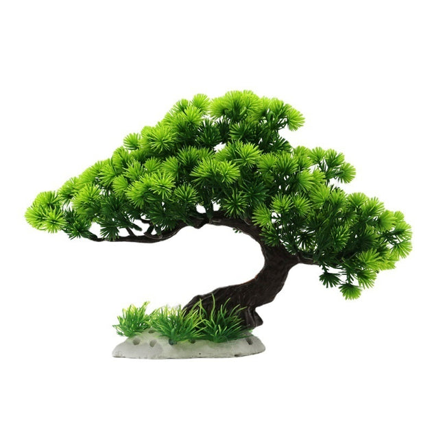 Artificial Plastic Tree-shaped Aquarium Plants Simulated Welcoming Pine