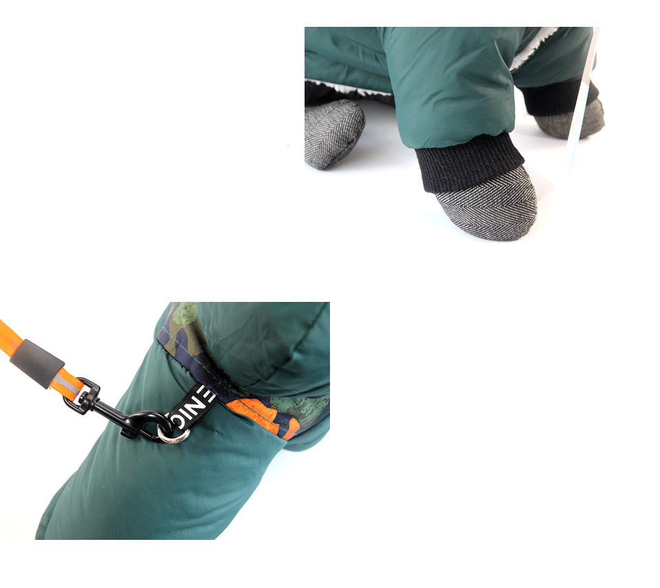 Warm Coat with Traction Rope