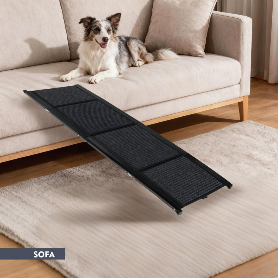 Dog Ramp For Car 65inchX17.2inch Large Folding Pet Stair Ramps For Truck, SUV, With Non-Slip Surface, Up To 250LBS, Outdoor Dog Car Ramp For Medium & Large Dogs, Portable Pet Steps