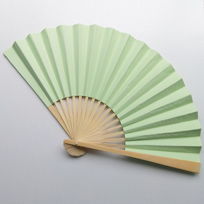 Double - Sided Plain Paper Fans Can Be Customized Color