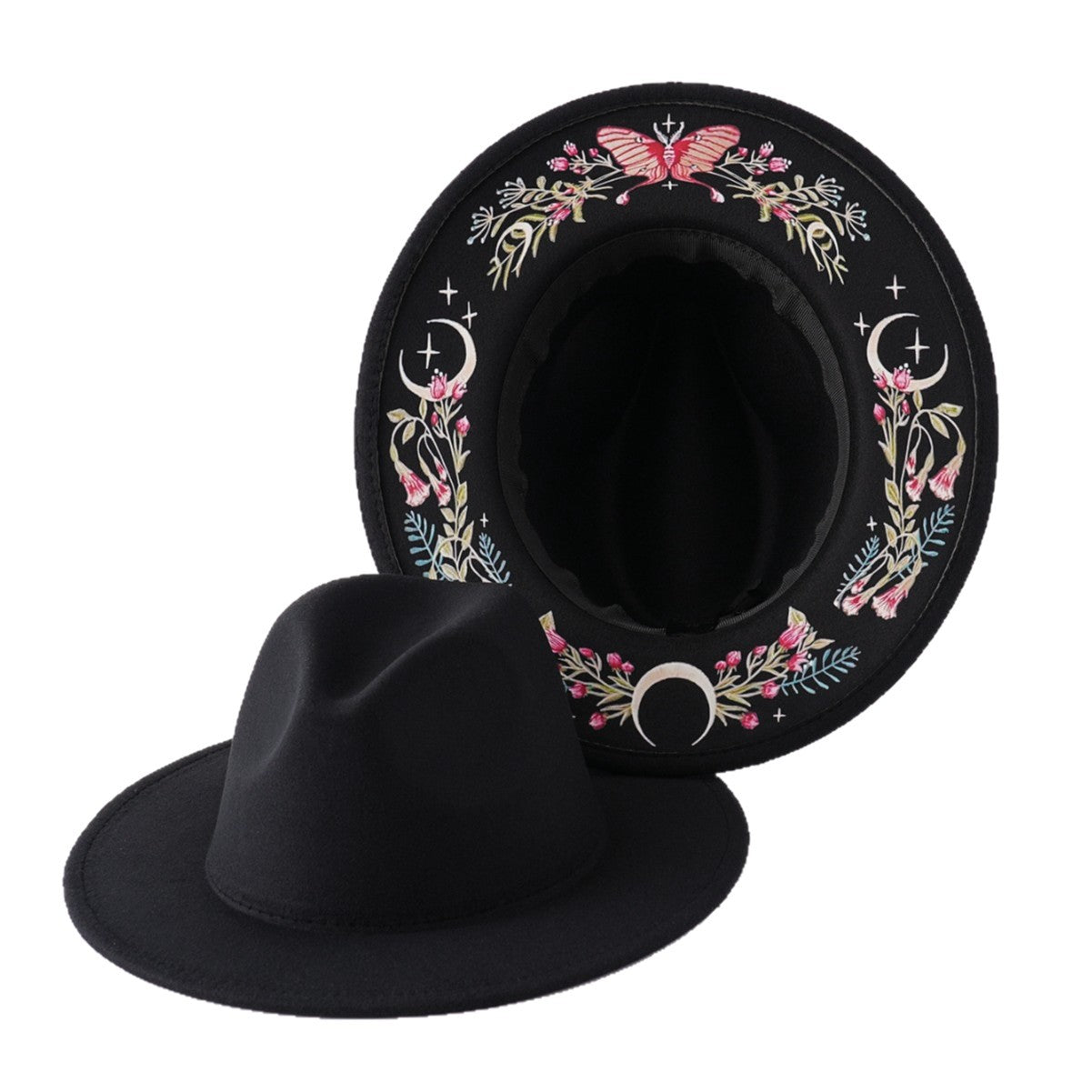 Colorful Printed Felt Hat Western Cowboy Hat