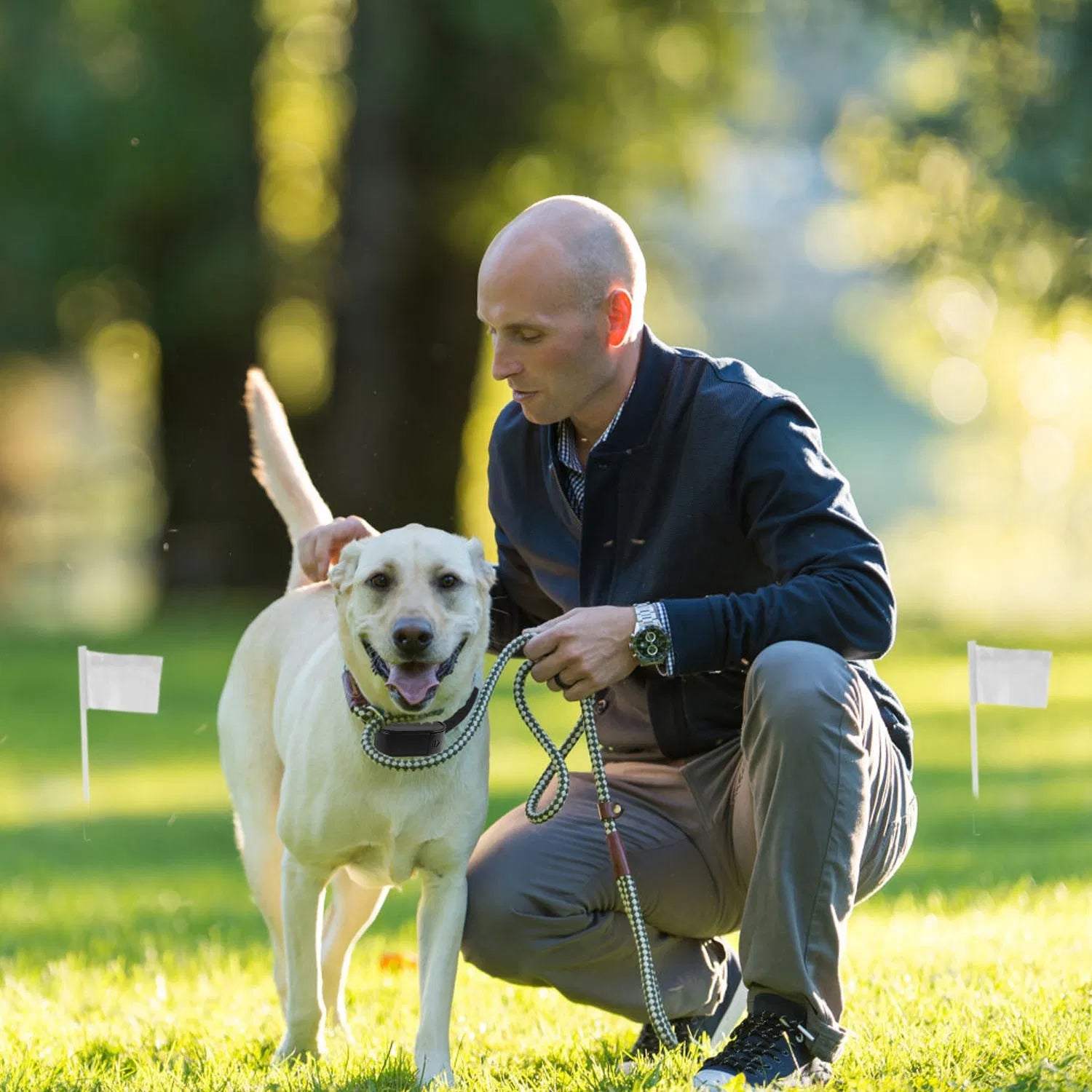 Electric Dog Fence System Pet Tone Shock Boundary Containment Water Resistant Collar Receiver For Small Medium Large Dog