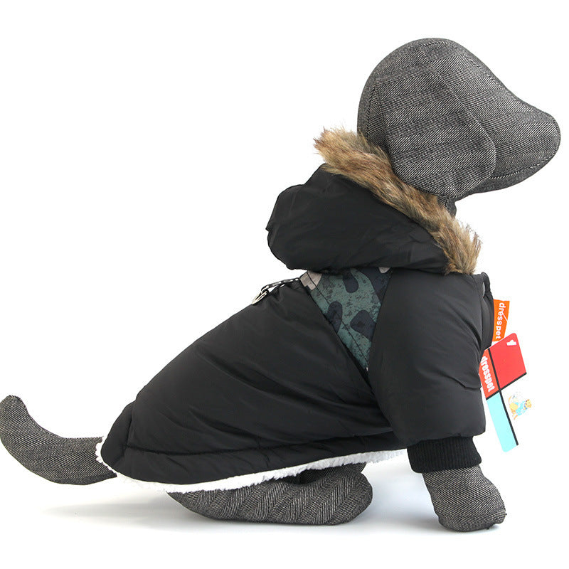 Warm Coat with Traction Rope