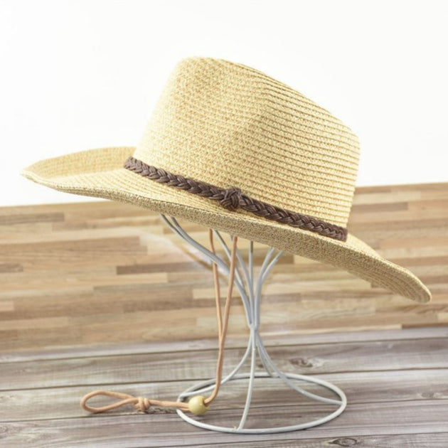 Summer Men's Foldable Outdoor Sun Hat Big Brim Straw Hat