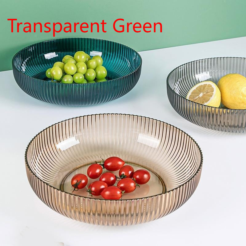 Three-color Simple Fruit PET Material Fruit Plate Snack Dish