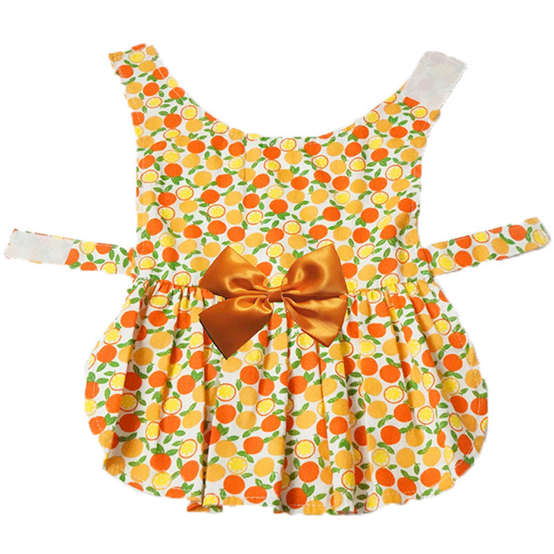 [not suitable] Floral Dress with Bow Skirt