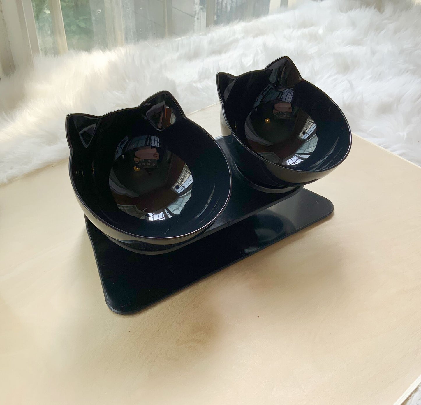 Non-Slip Double Bowl