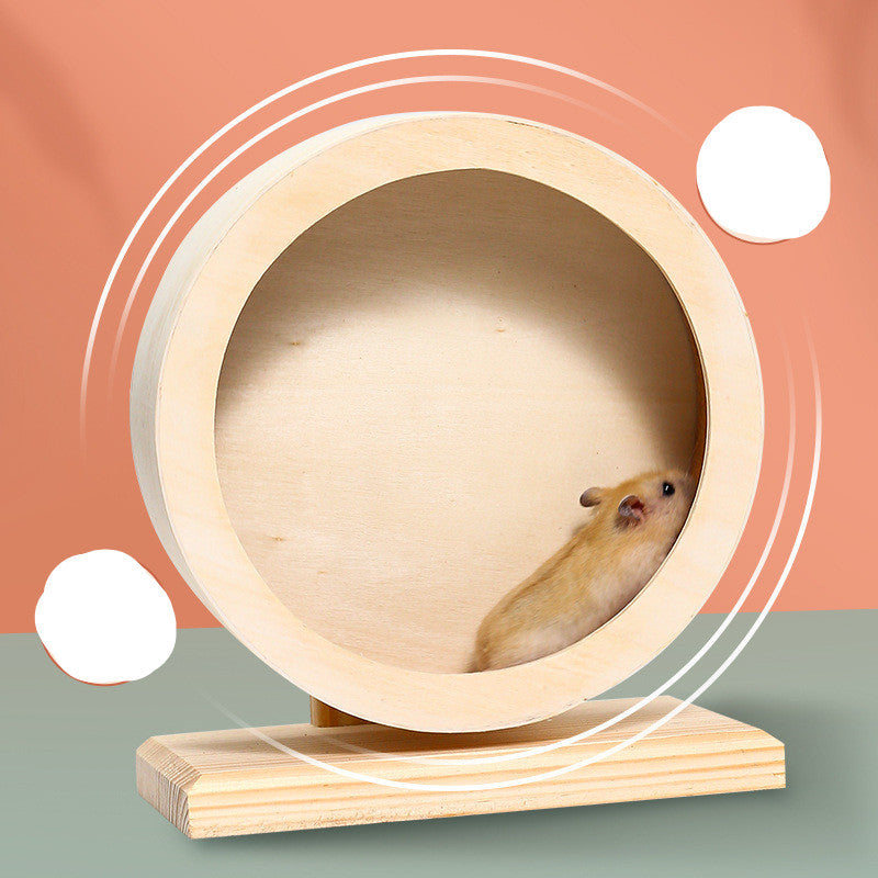 Wooden Hamster Running Wheel