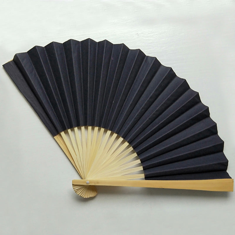 Double - Sided Plain Paper Fans Can Be Customized Color