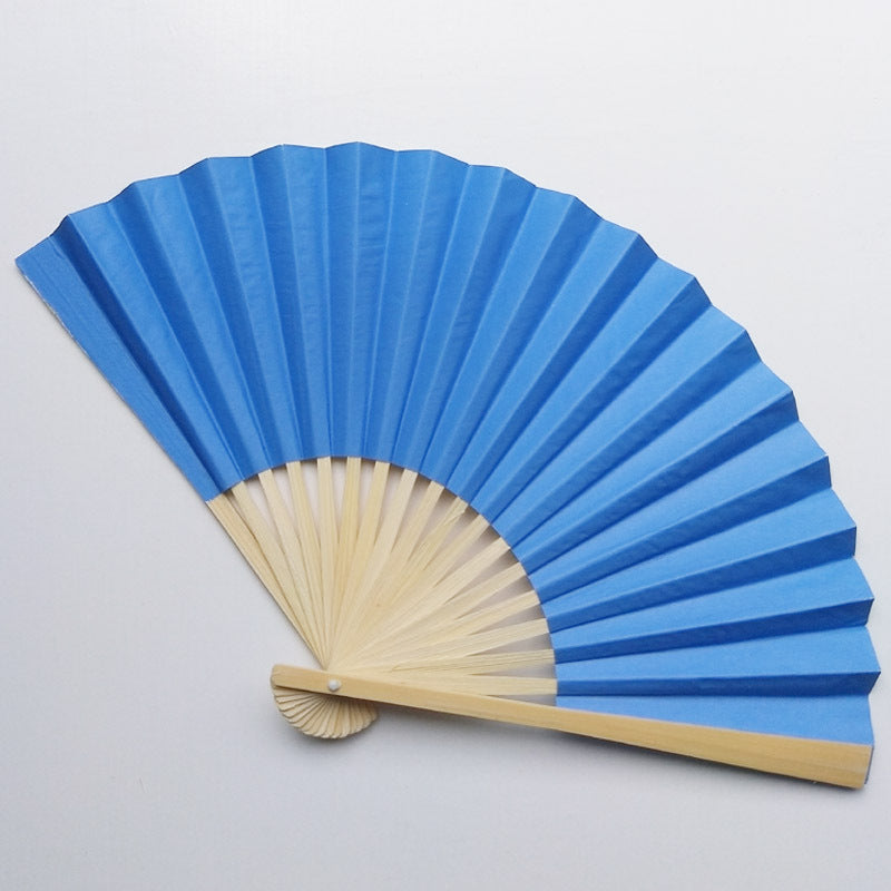 Double - Sided Plain Paper Fans Can Be Customized Color