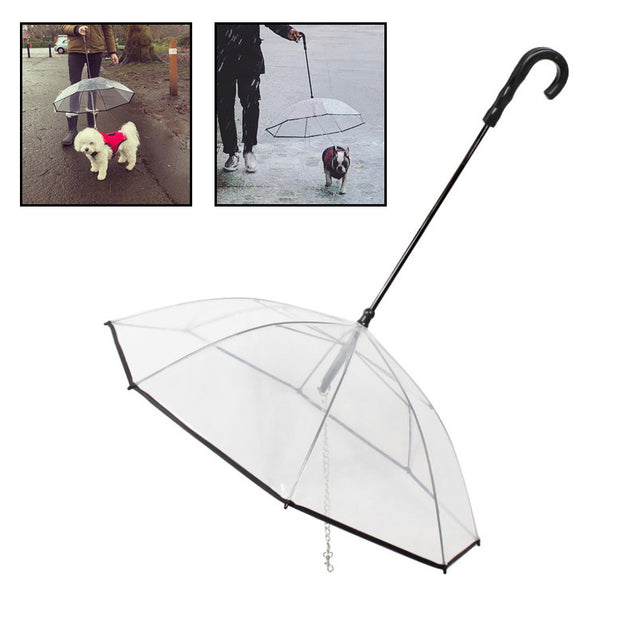 Transparent Umbrella with Removable Leash