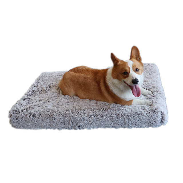 Plush Square Pet Bed / Wave Memory Foam Sofa