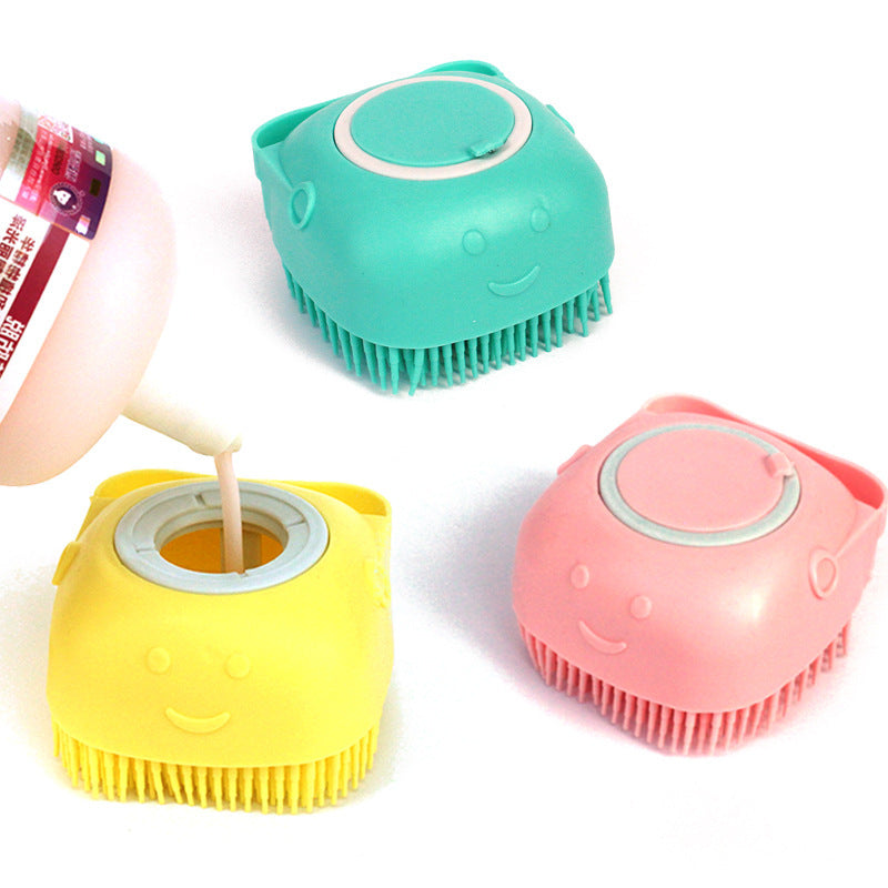 Silicone Bath Brush with Shampoo Dispenser