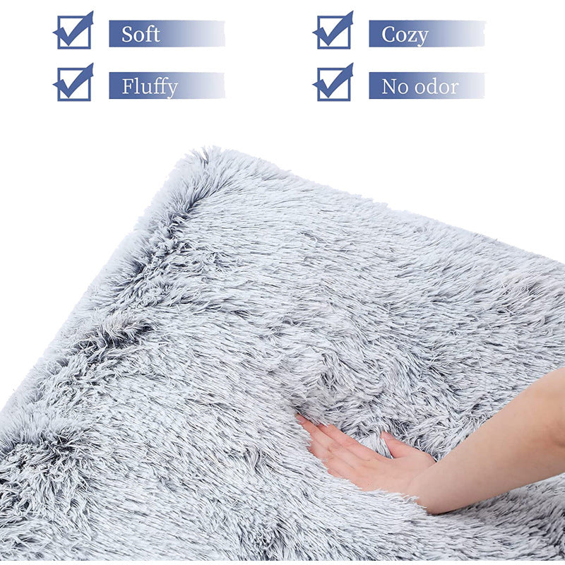 Plush Square Pet Bed / Wave Memory Foam Sofa